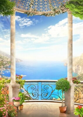 фотообои Балкон с цветами 