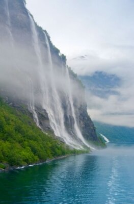 Фотообои с природой горный водопад
